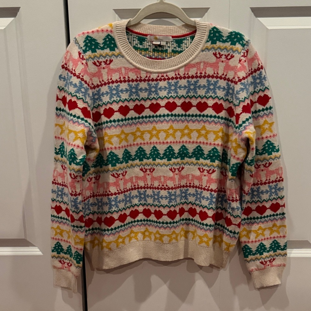 Festive Multicolor Boden  Crew Neck Sweater